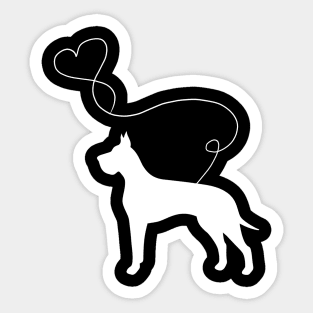 dog cute great danes heart Sticker